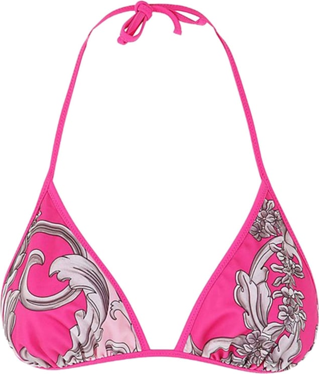 Versace baroque pattern-print bikini top Divers