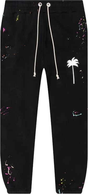 Palm Angels painted logo print track trousers Zwart