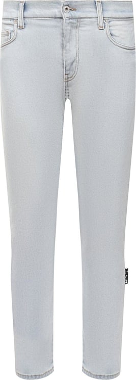 OFF-WHITE Off White Diag-Print Detail Jeans Blauw