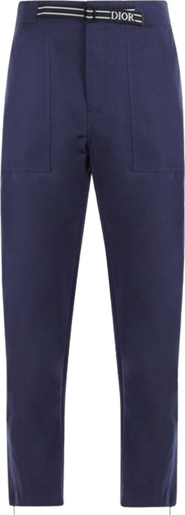 Dior Dior Logo Belt Pants Blauw