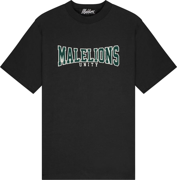 Malelions Unity T-Shirt- Black/Dark Green Zwart