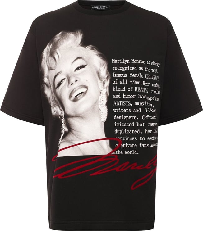 Dolce & Gabbana Dolce & Gabbana Marilyn Monroe T-Shirt Zwart