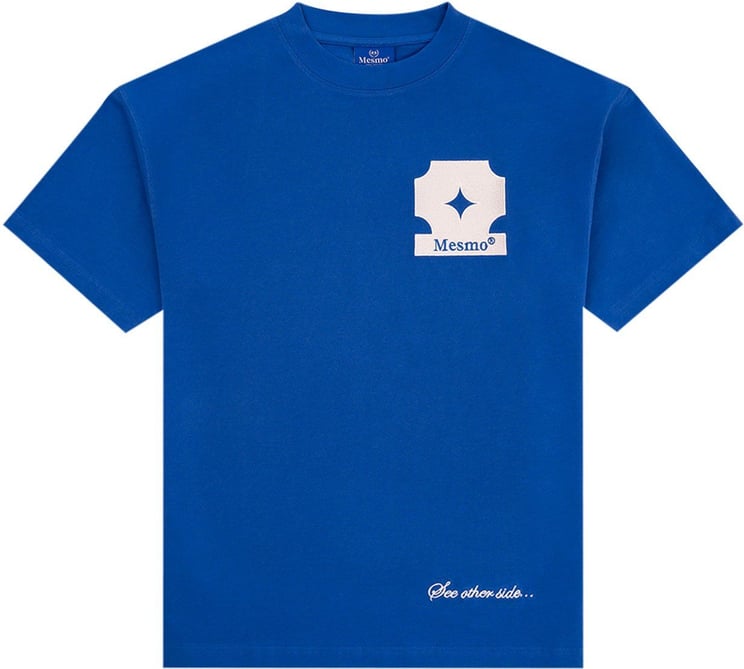 MESMO Men T-shirt Vintage Blue Blauw