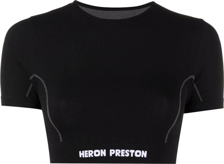 Heron Preston cropped performance T-shirt Zwart