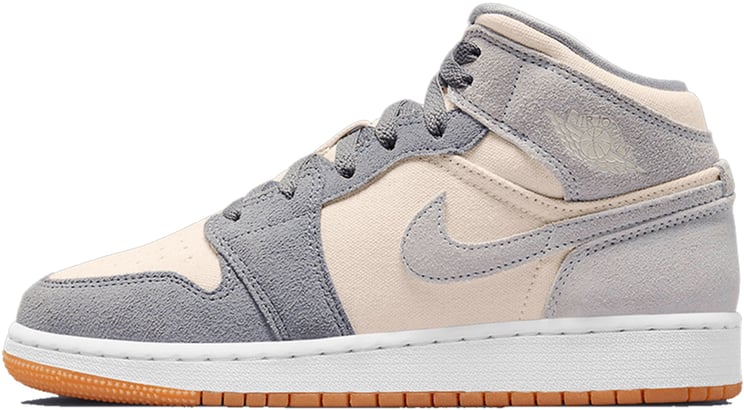 Nike Air Jordan 1 Mid SE Coconut Milk Particle Grey (GS) Divers