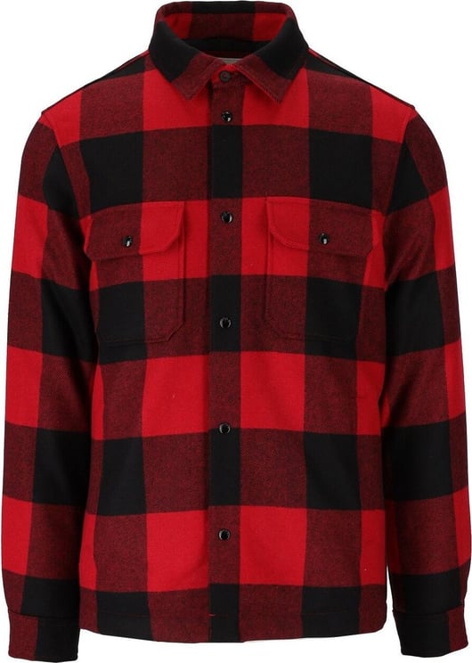 Woolrich Alaskan Check Red Black Overshirt Red Rood