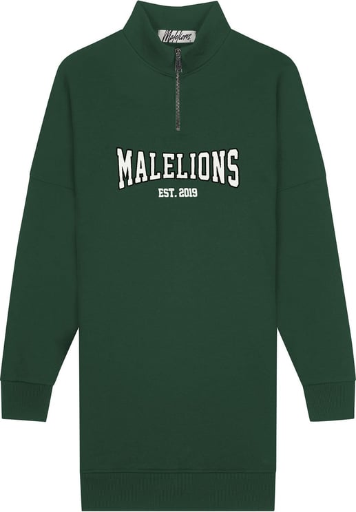 Malelions Quinn Quarterzip Dress - Green Groen