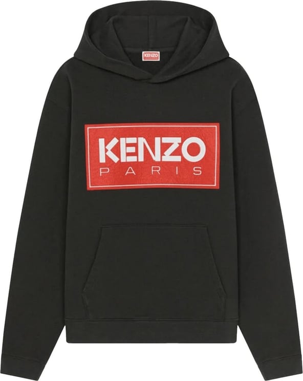 Kenzo chest logo hoodie Zwart