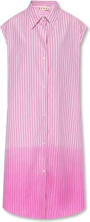 Marni Marni Striped Asymmetric Shirt Roze