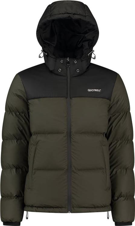 Quotrell Utah Puffer Jacket | Dark Green / Black Groen