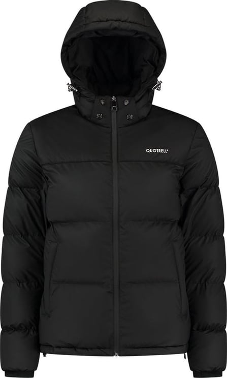 Quotrell Seattle Puffer Jacket | Black / White Zwart