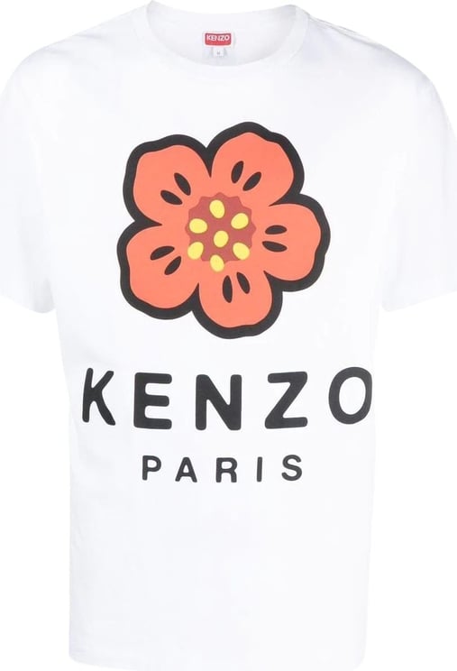 Kenzo logo print T-shirt Wit