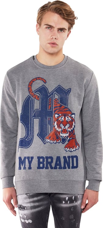 My Brand tiger sports sweater Grijs