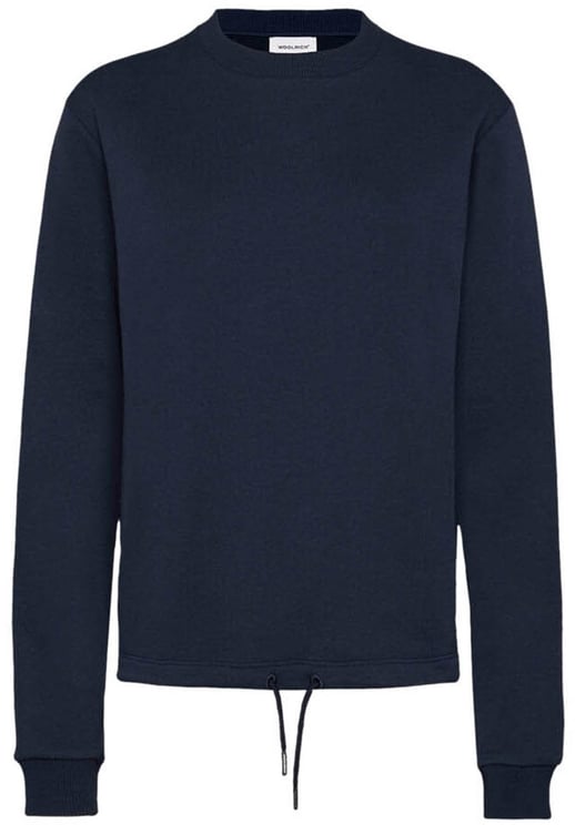 Woolrich Fleece Trui Ronde Hals Blauw