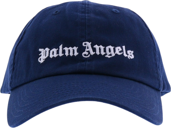Palm Angels Classic Logo Cap Navy Blue W Blauw