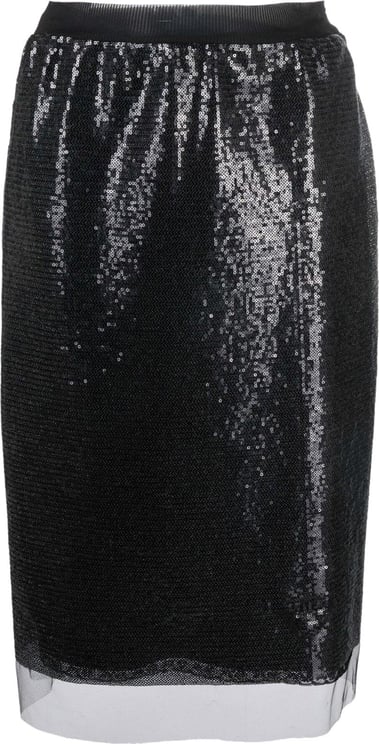 Prada Prada Micropaillette Skirt Zwart