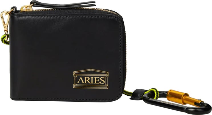 Aries Wallet Unisex Leather Wallet Ftar10021.blk Zwart