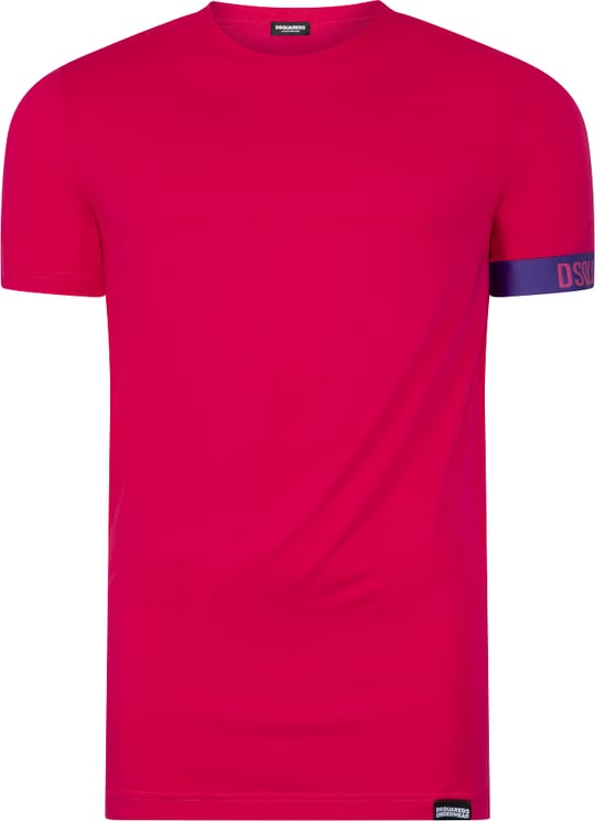 Dsquared2 Round Neck Icon T-Shirt Heren Roze/Paars Paars