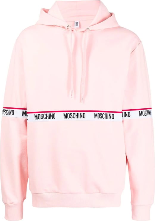 Moschino Moschino Underwear Logo Hooded Sweatshirt Roze