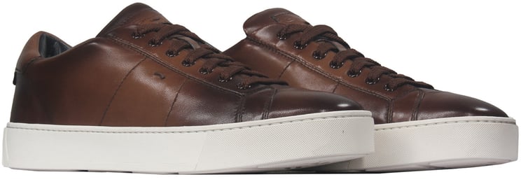 Santoni Instapschoen Bruin Bruin