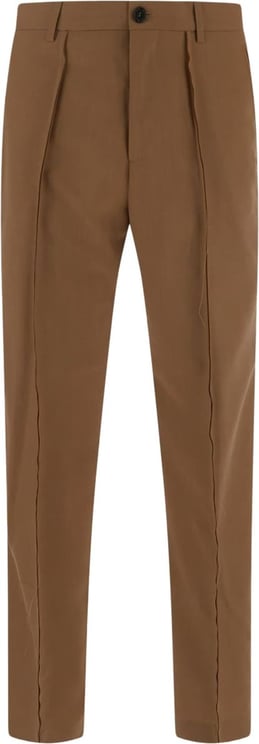 Marni Tailored Tropical Wool Trousers Beige