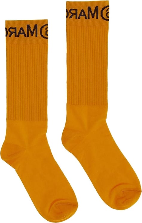 MM6 Maison Margiela Logo Socks Oranje