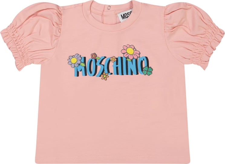 Moschino Moschino MAM031 LBA08 baby t-shirt licht roze Roze