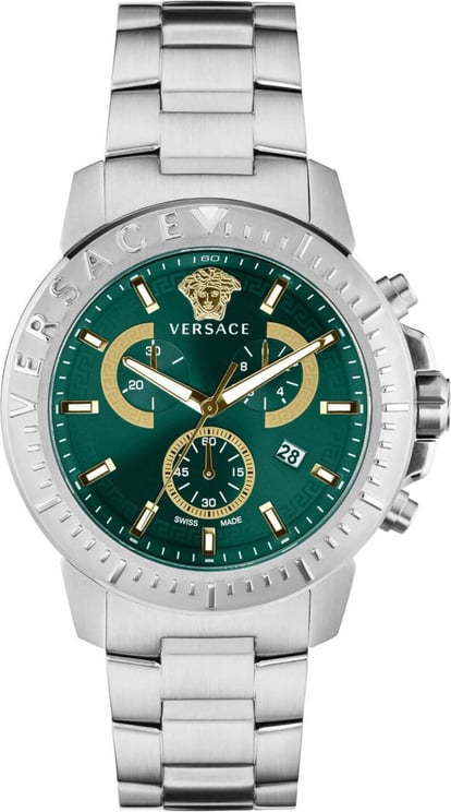 Versace VE2E00821 New Chrono horloge 45 mm Groen