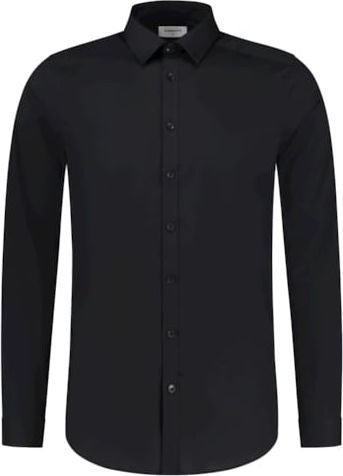 Purewhite Essentials Overhemd Heren Zwart Zwart