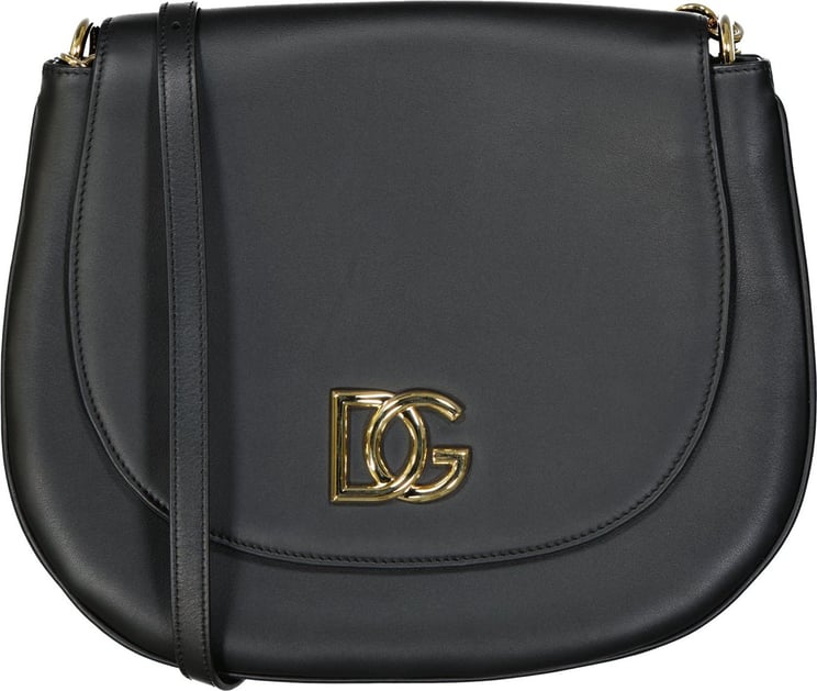Dolce & Gabbana Dolce & Gabbana Leather Logo Bag Zwart