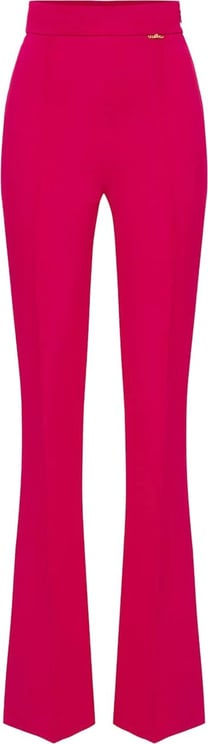 Elisabetta Franchi Fuchsia Flare Trousers Pink Roze