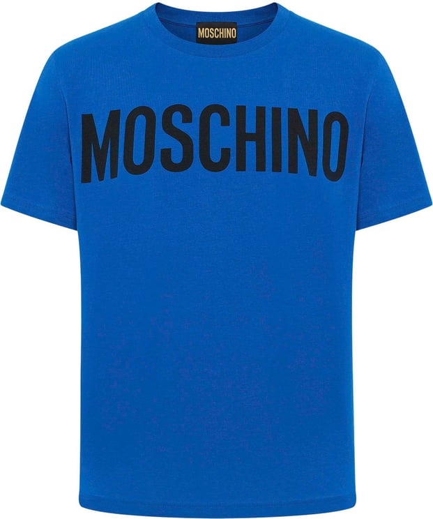 Moschino Logo T-Shirt Blauw Blauw