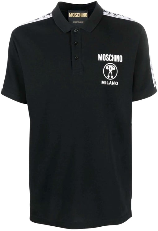 Moschino Double Question Mark Polo Zwart Zwart