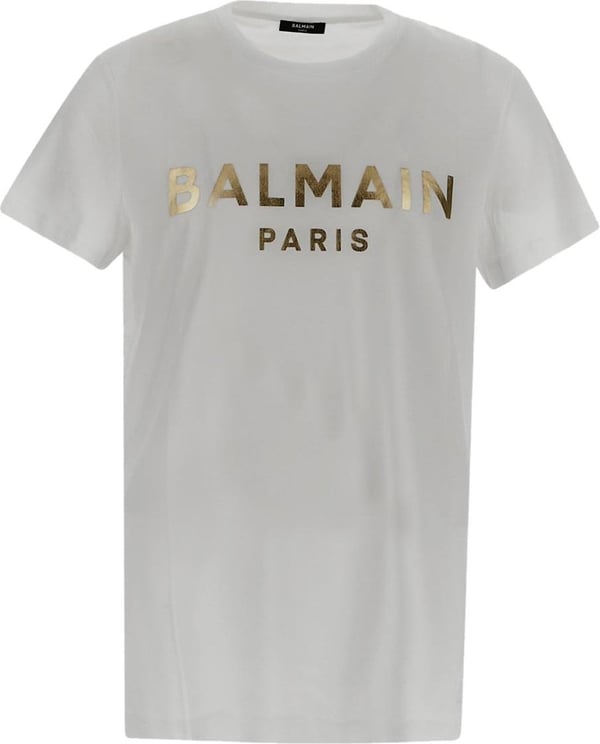 Balmain Metallic Logo T-shirt Wit
