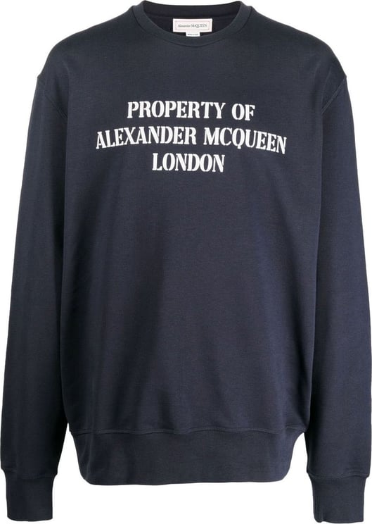 Alexander McQueen Sweaters Blue Blauw