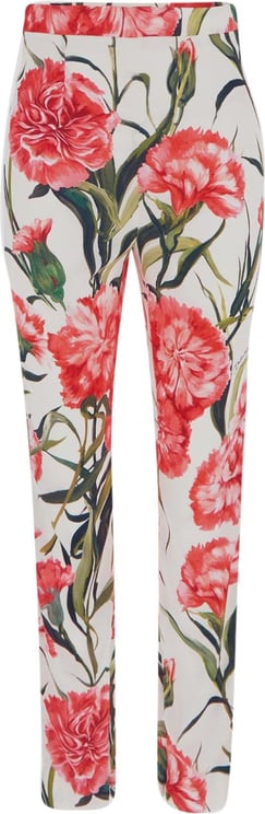 Dolce & Gabbana Carnations Trousers Wit