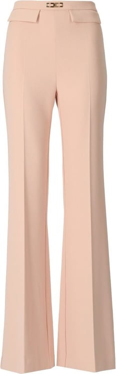 Elisabetta Franchi Pink Wide Leg Trousers Pink Roze