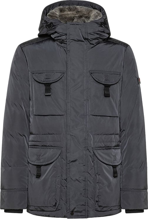 Peuterey AIPTEK NBE 03 FUR - Field jacket van irisirende tafzijde Grijs