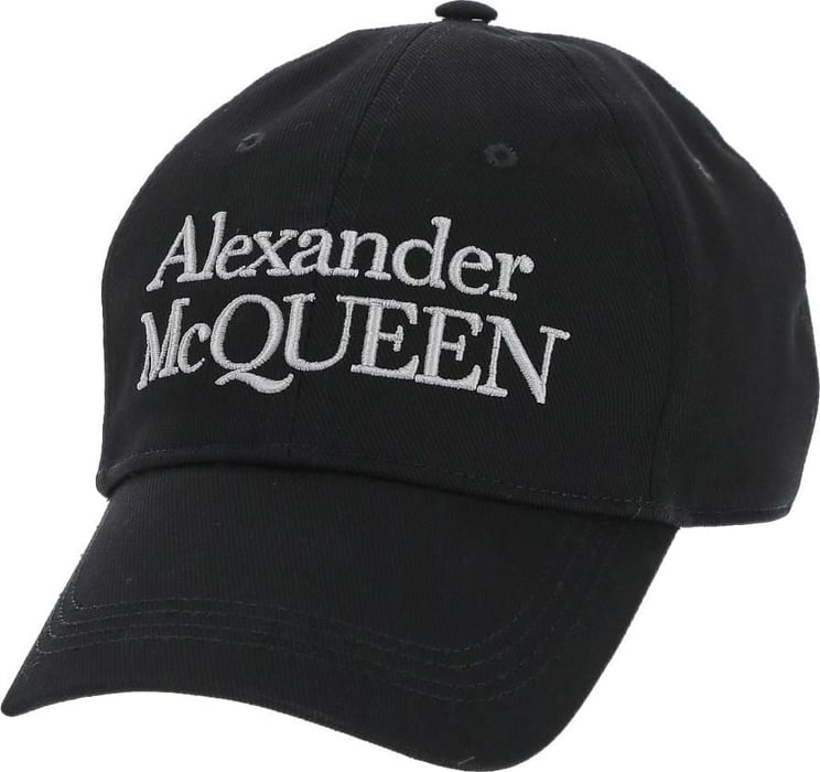 Alexander McQueen Logo Baseball Cap Zwart