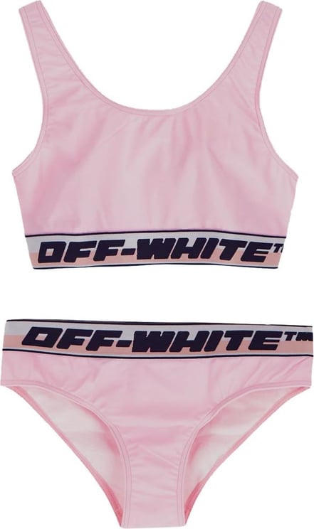 OFF-WHITE Logo Band Bikini Roze