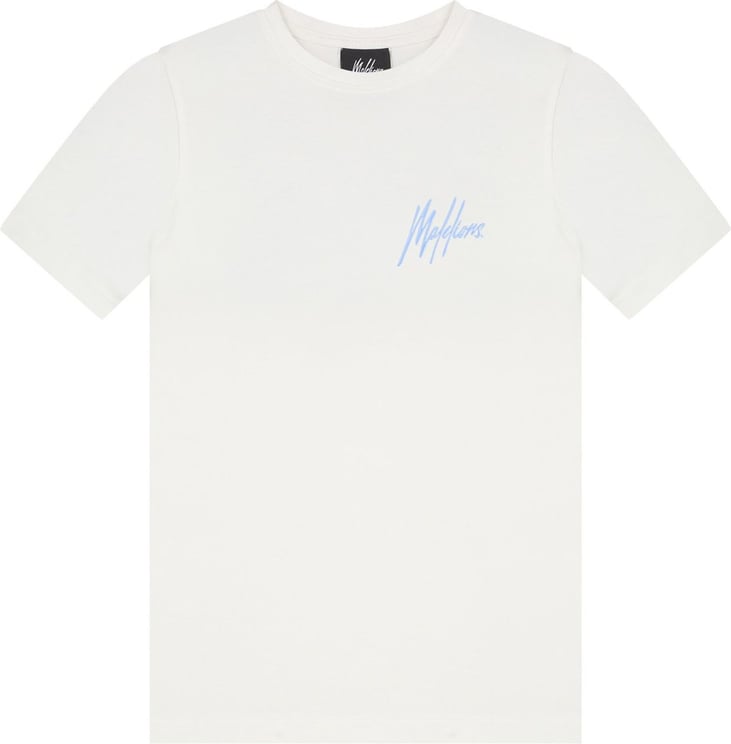 Malelions Wave Graphic T-Shirt - White/Blue Wit