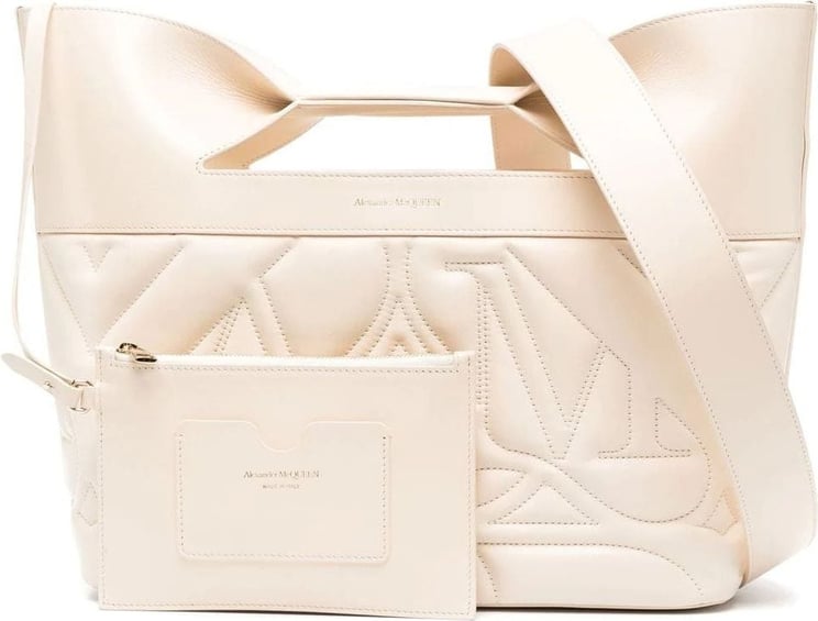 Alexander McQueen The Bow quilted tote bag Neutraal