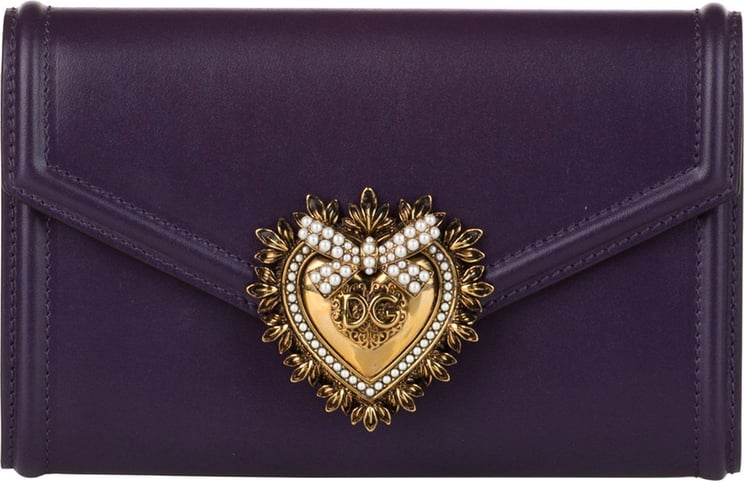 Dolce & Gabbana Devotion Leather Belt Bag Paars