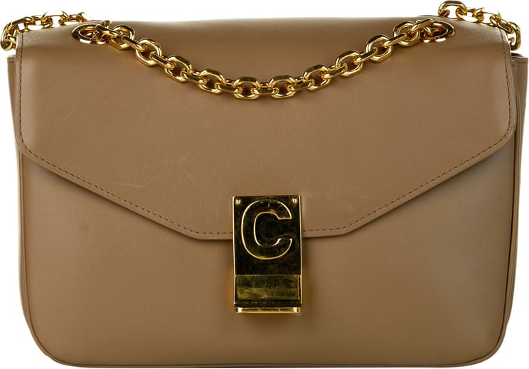 Celine Medium C Bag Leather Crossbody Bag Bruin