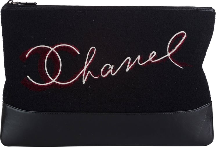 Chanel Paris Salzburg Clutch Bag Zwart