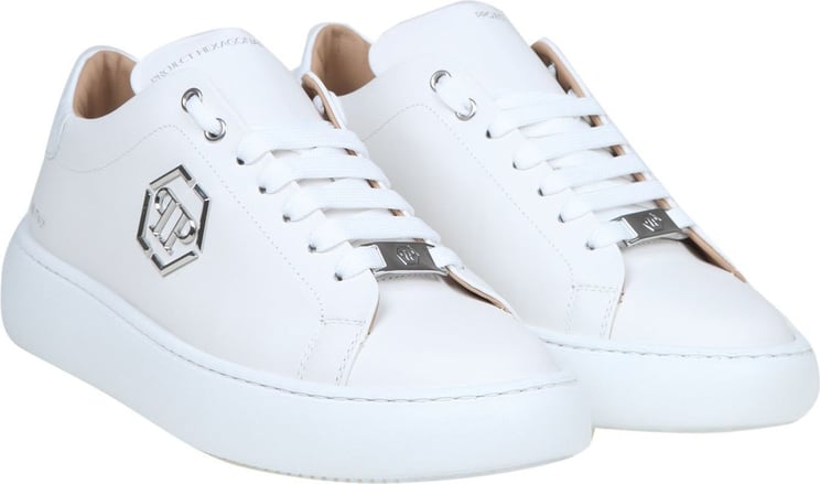 Philipp Plein Flat Shoes White Wit