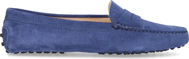 Tod's Moccasins Gommino Suede Dolby Blauw