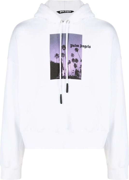Palm Angels Palm Angels Printed Cotton Sweatshirt Wit