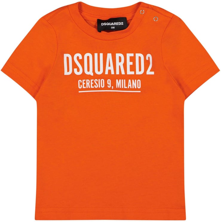 Dsquared2 Dsquared2 DQ0842 baby t-shirt oranje Oranje