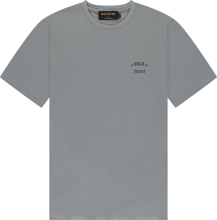In Gold We Trust Sport T-shirt Grey Grijs